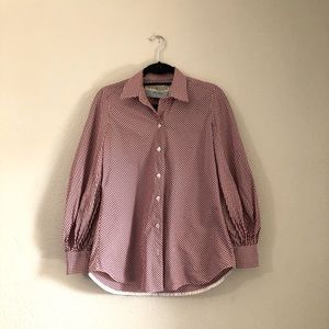 Tish Cox Red Patterned Button-Down Blouse